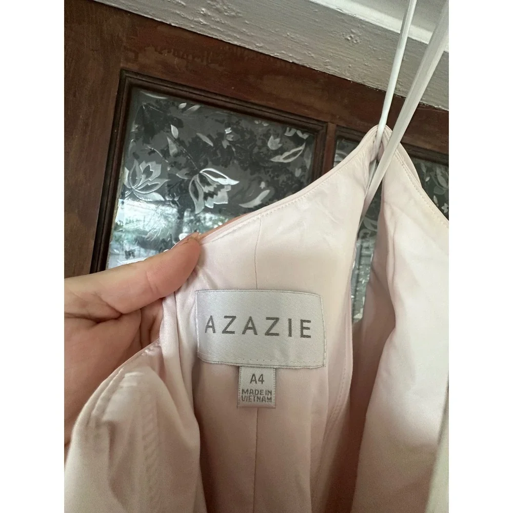 Azazie Blush Pink One Shoulder Chiffon Bridesmaid‎ Formal Dress A4 Gown
